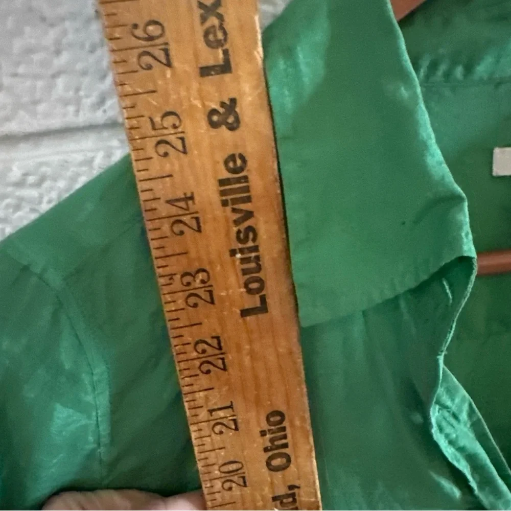 Green j. Crew silk cotton blend Shirt - Picture 5 of 6